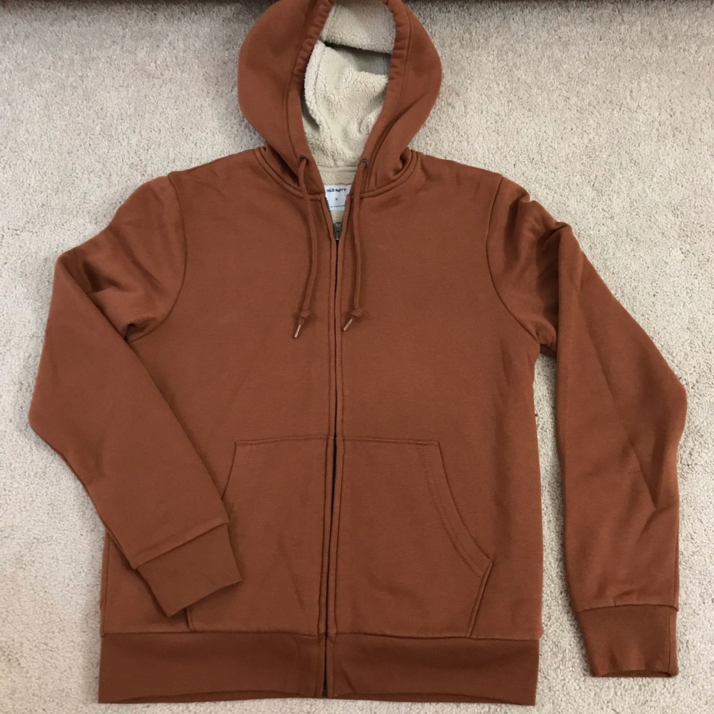 Old navy sherpa lined open front hoodie